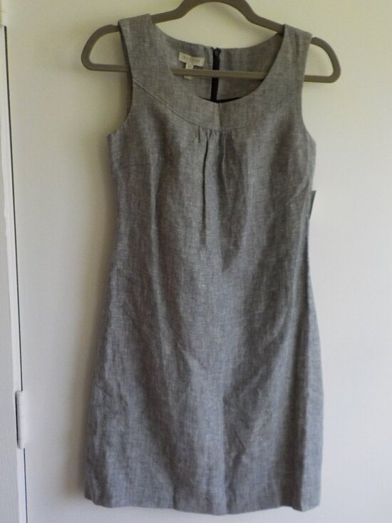Madison Dresses & Skirts - Madison Dress - 2 Petite - NWT - Sleeveless Grey Linen Lined (2541)